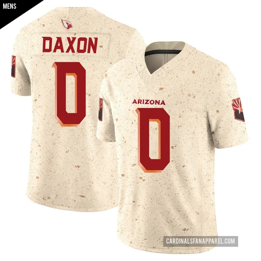 Men's Arizona Cardinals ＃0 Denzel Daxon Limited Natural 2025 Rivalries Collection Jersey