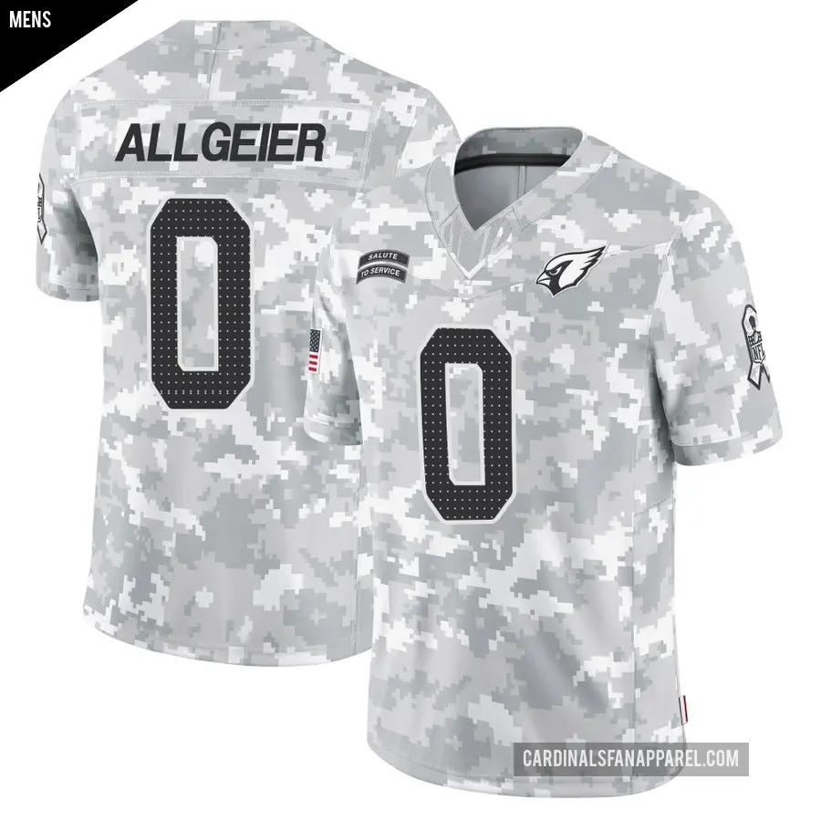Men's Arizona Cardinals ＃0 Tyler Allgeier Arctic Camo Limited 2024 Salute to Service Jersey