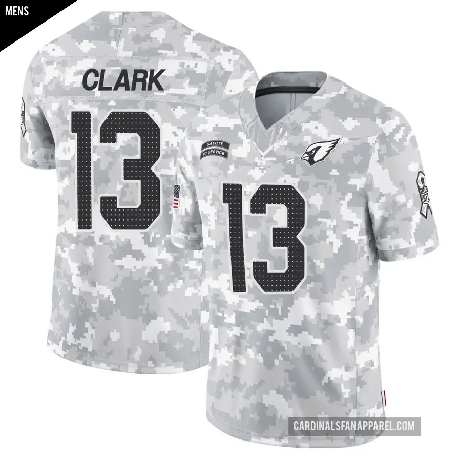 Men's Arizona Cardinals ＃13 Kei'Trel Clark Arctic Camo Limited 2024 Salute to Service Jersey