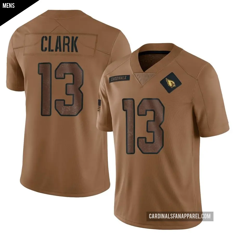 Men's Arizona Cardinals ＃13 Kei'Trel Clark Brown Limited 2023 Salute To Service Jersey