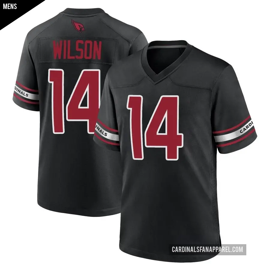 Men's Arizona Cardinals ＃14 Michael Wilson Black Game 2nd Alternate Jersey
