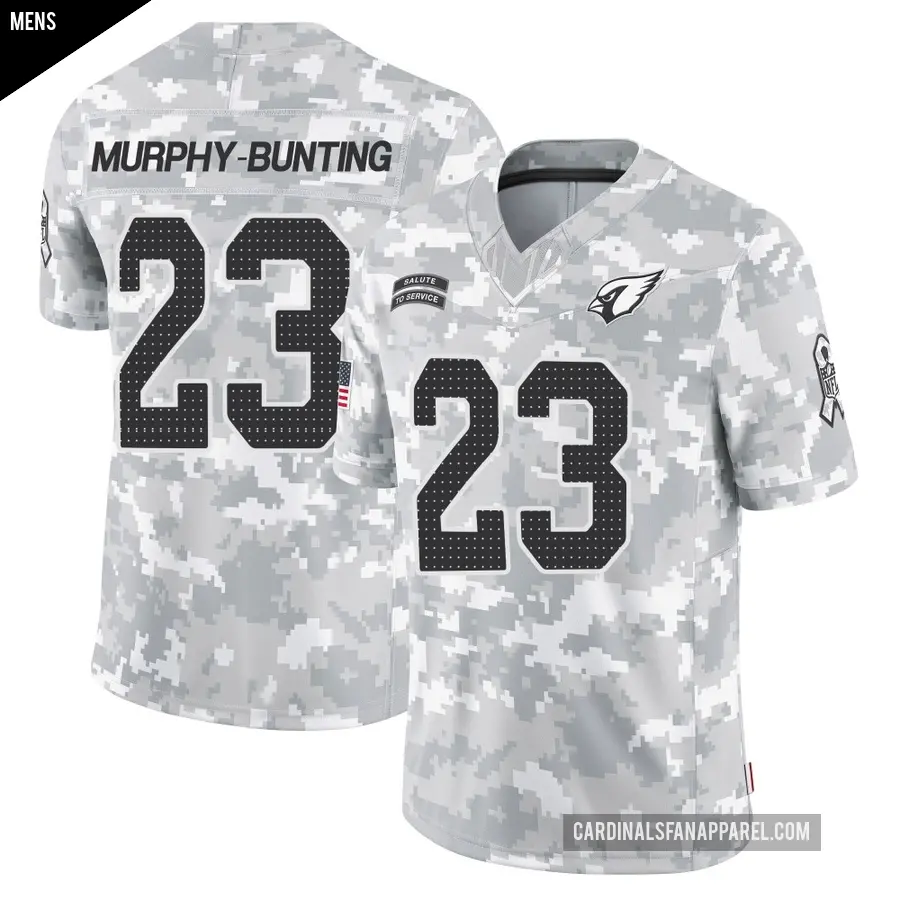 Men's Arizona Cardinals ＃23 Sean Murphy-Bunting Arctic Camo Limited 2024 Salute to Service Jersey