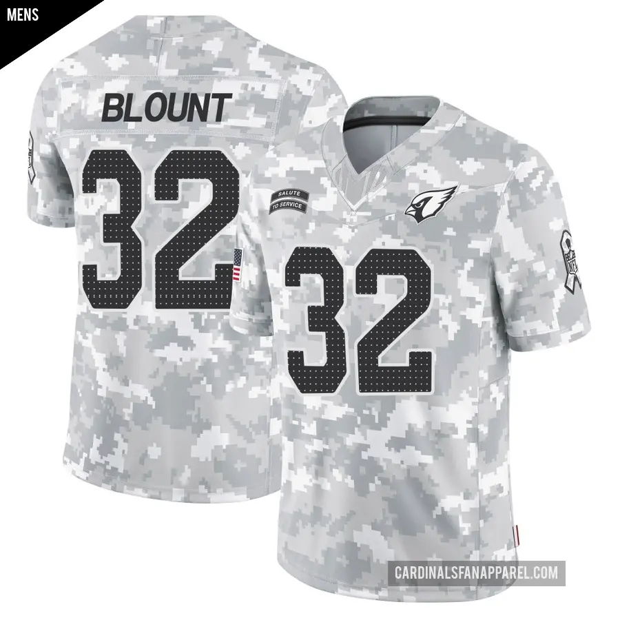 Men's Arizona Cardinals ＃32 Joey Blount Arctic Camo Limited 2024 Salute to Service Jersey