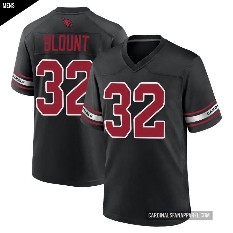 Men's Arizona Cardinals ＃32 Joey Blount Black Game 2nd Alternate Jersey