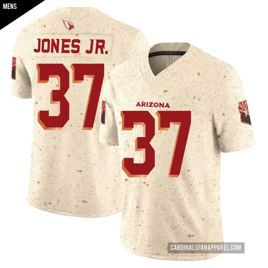 Men's Arizona Cardinals ＃37 Tony Jones Jr. Limited Natural 2025 Rivalries Collection Jersey