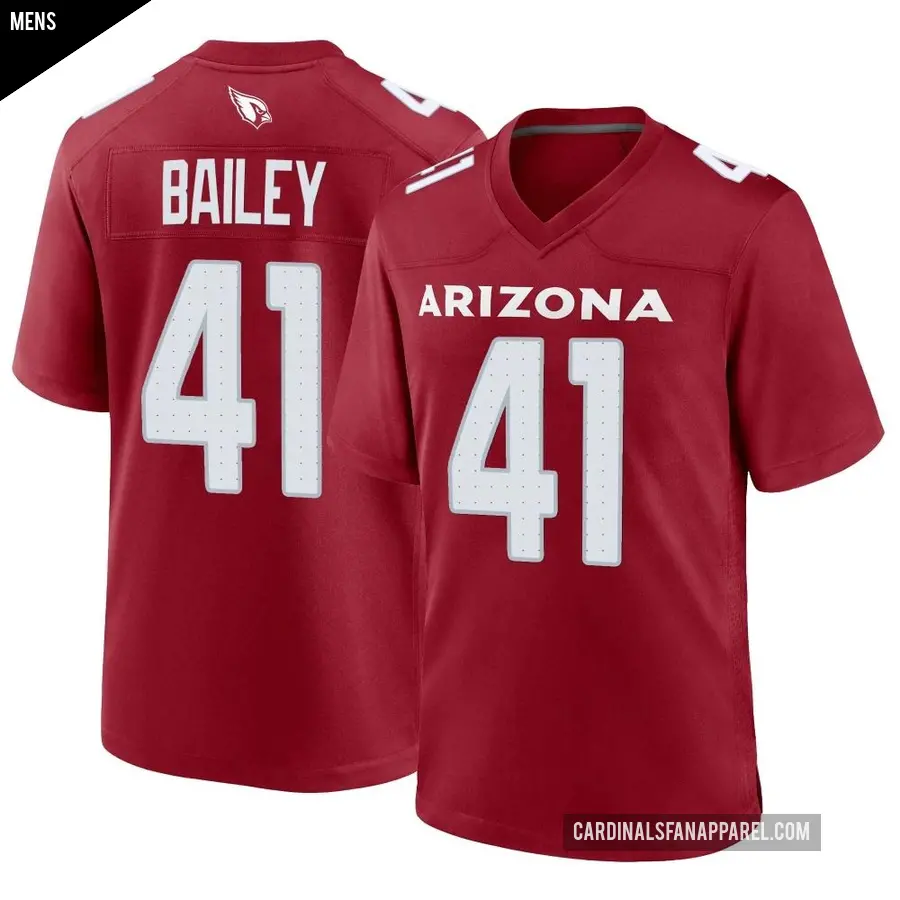 Men's Arizona Cardinals ＃41 Markus Bailey Game Cardinal Jersey