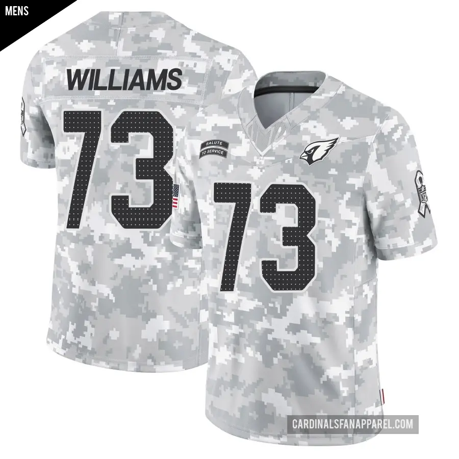 Men's Arizona Cardinals ＃73 Jonah Williams Arctic Camo Limited 2024 Salute to Service Jersey