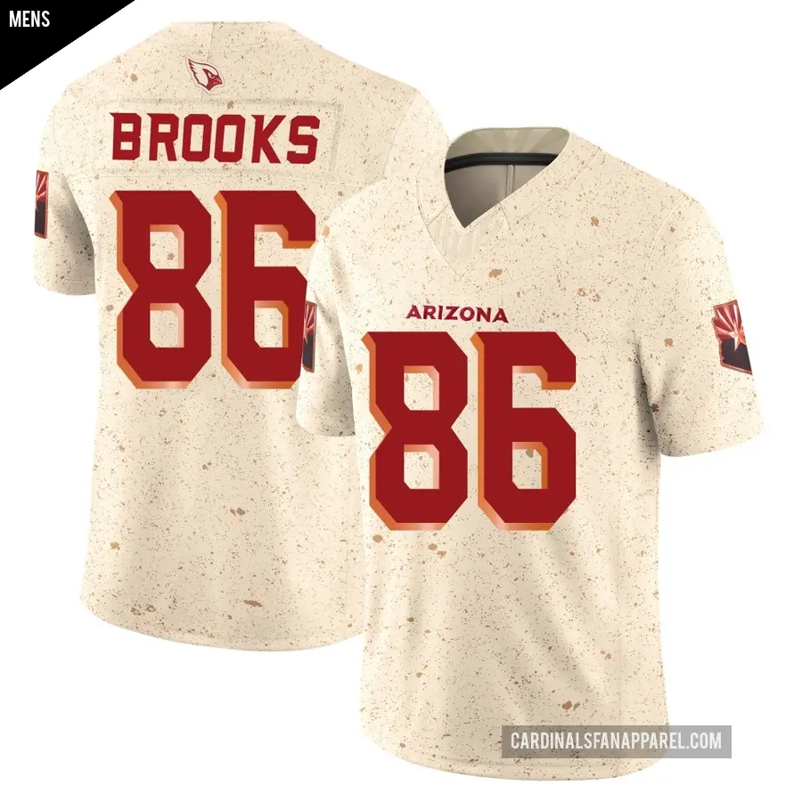 Men's Arizona Cardinals ＃86 Jalen Brooks Limited Natural 2025 Rivalries Collection Jersey