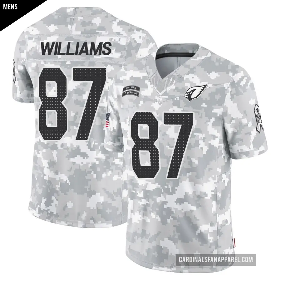 Men's Arizona Cardinals ＃87 Maxx Williams Arctic Camo Limited 2024 Salute to Service Jersey