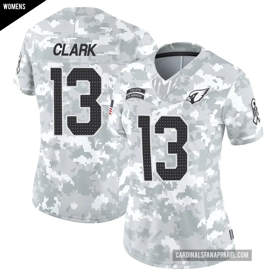 Women's Arizona Cardinals ＃13 Kei'Trel Clark Arctic Camo Limited 2024 Salute to Service Jersey