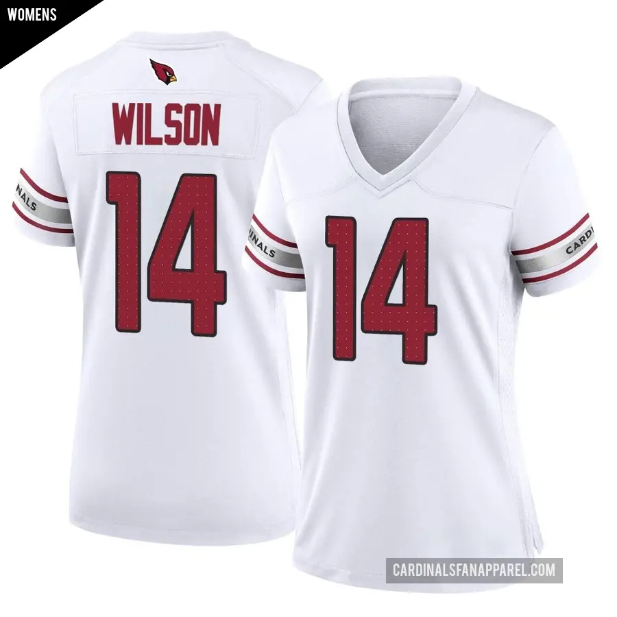 Women's Arizona Cardinals ＃14 Michael Wilson White Game Jersey