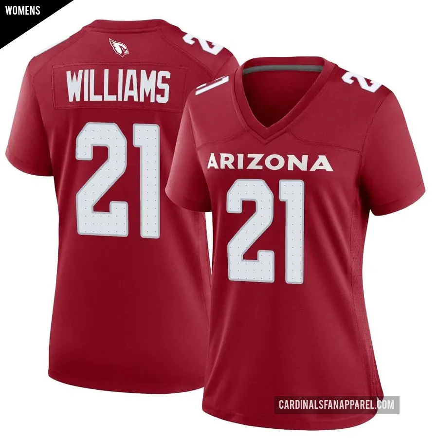 Women's Arizona Cardinals ＃21 Garrett Williams Game Cardinal Jersey
