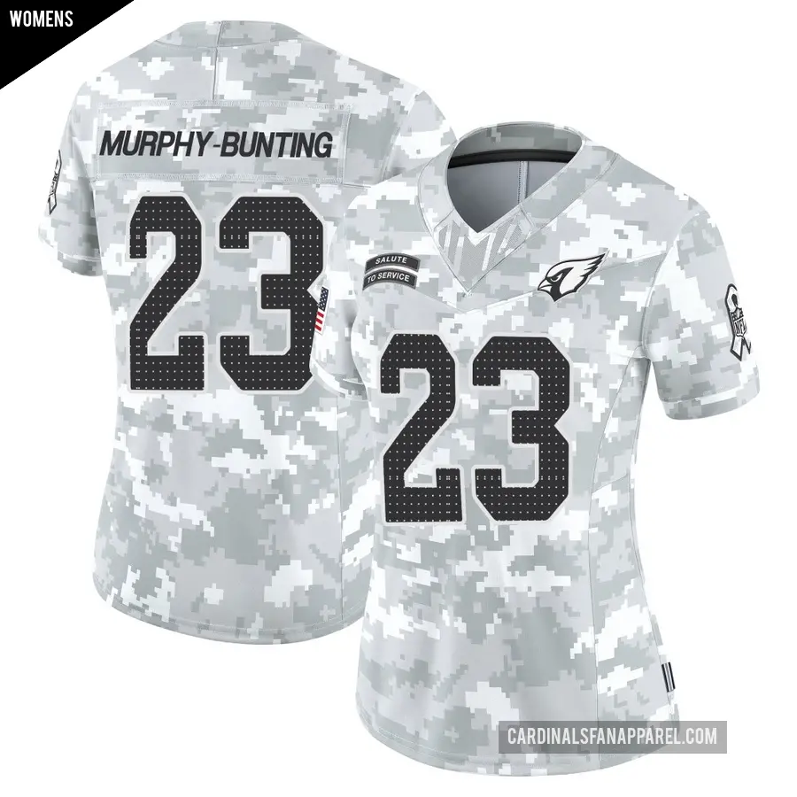 Women's Arizona Cardinals ＃23 Sean Murphy-Bunting Arctic Camo Limited 2024 Salute to Service Jersey