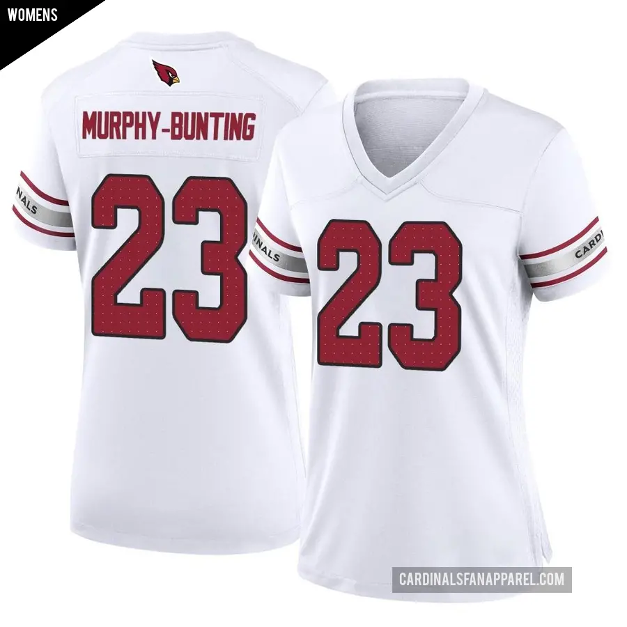 Women's Arizona Cardinals ＃23 Sean Murphy-Bunting White Game Jersey