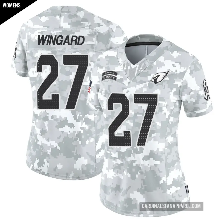 Women's Arizona Cardinals ＃27 Andrew Wingard Arctic Camo Limited 2024 Salute to Service Jersey