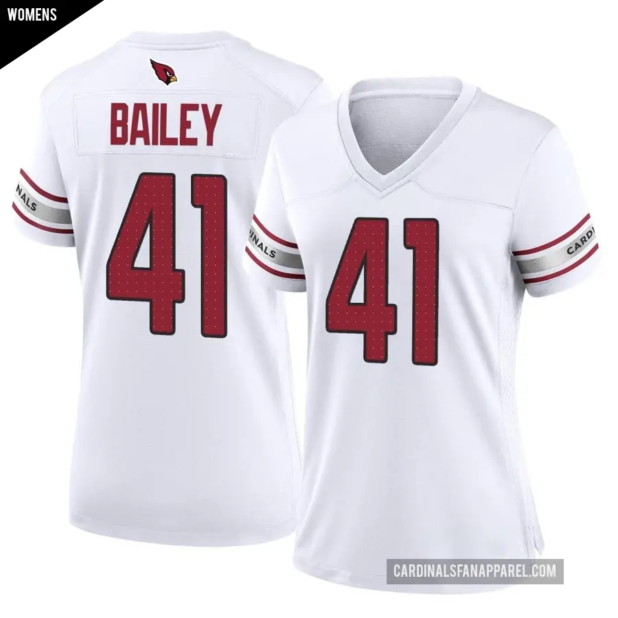 Women's Arizona Cardinals ＃41 Markus Bailey White Game Jersey