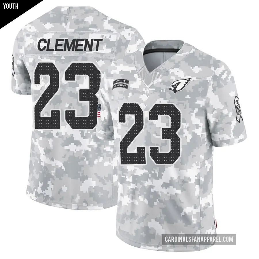 Youth Arizona Cardinals ＃23 Corey Clement Arctic Camo Limited 2024 Salute to Service Jersey