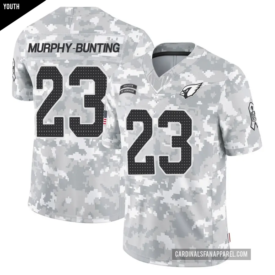 Youth Arizona Cardinals ＃23 Sean Murphy-Bunting Arctic Camo Limited 2024 Salute to Service Jersey