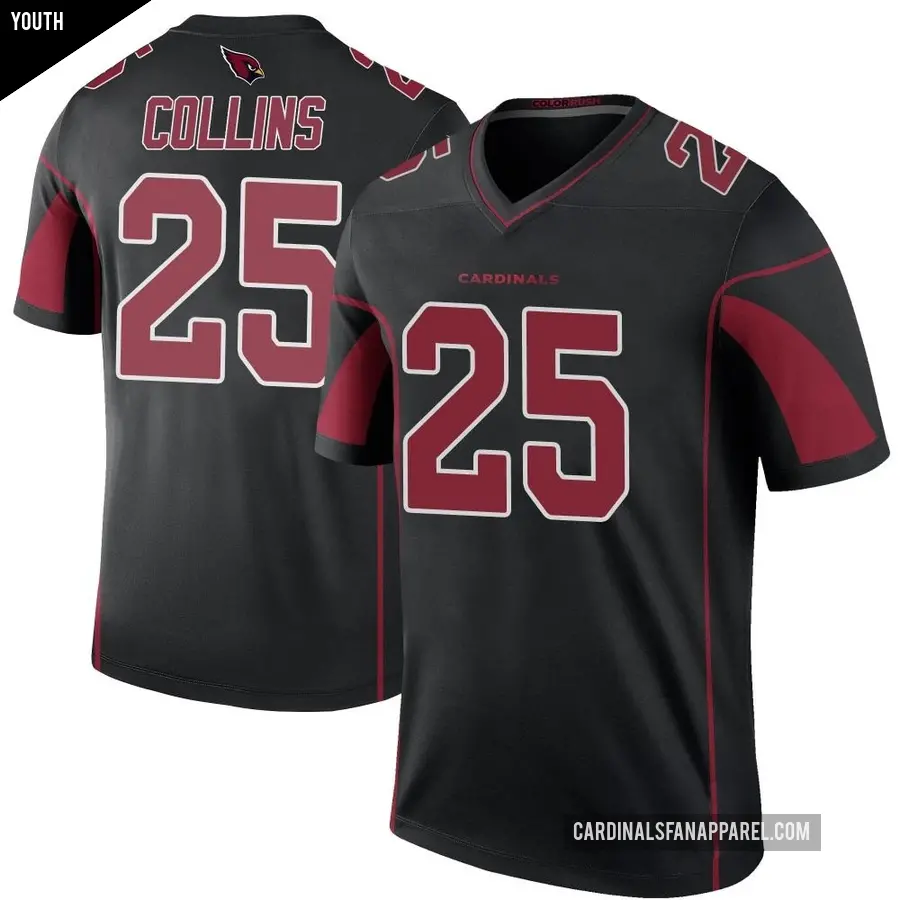 Youth Arizona Cardinals ＃25 Zaven Collins Black Legend Color Rush Jersey