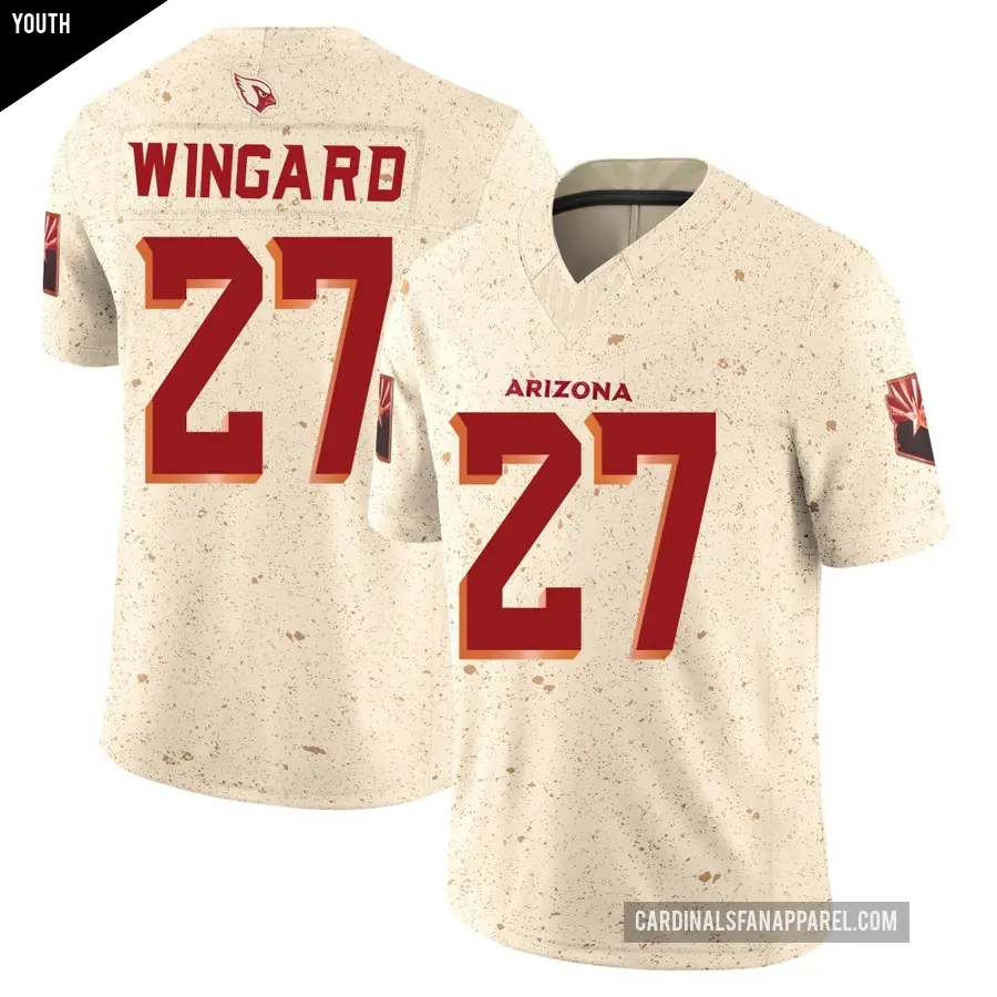 Youth Arizona Cardinals ＃27 Andrew Wingard Limited Natural 2025 Rivalries Collection Jersey