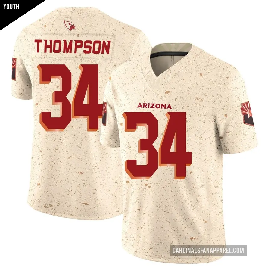 Youth Arizona Cardinals ＃34 Jalen Thompson Limited Natural 2025 Rivalries Collection Jersey