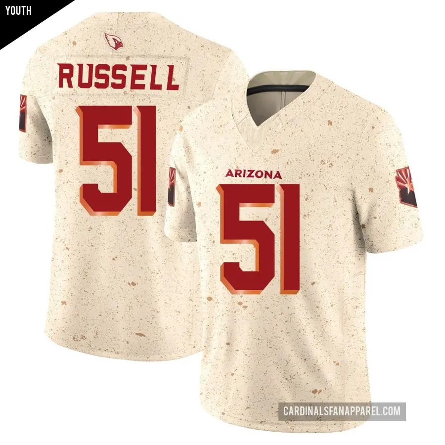 Youth Arizona Cardinals ＃51 J.J. Russell Limited Natural 2025 Rivalries Collection Jersey
