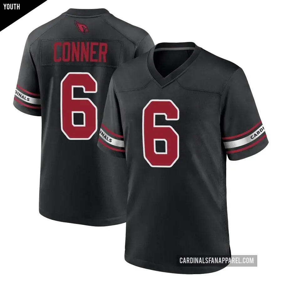 Youth Arizona Cardinals ＃6 James Conner Black Game 2nd Alternate Jersey