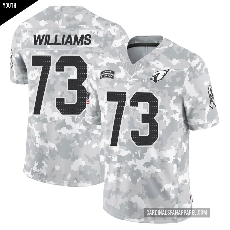Youth Arizona Cardinals ＃73 Jonah Williams Arctic Camo Limited 2024 Salute to Service Jersey