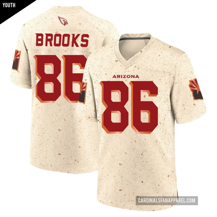 Youth Arizona Cardinals ＃86 Jalen Brooks Game Natural 2025 Rivalries Collection Jersey